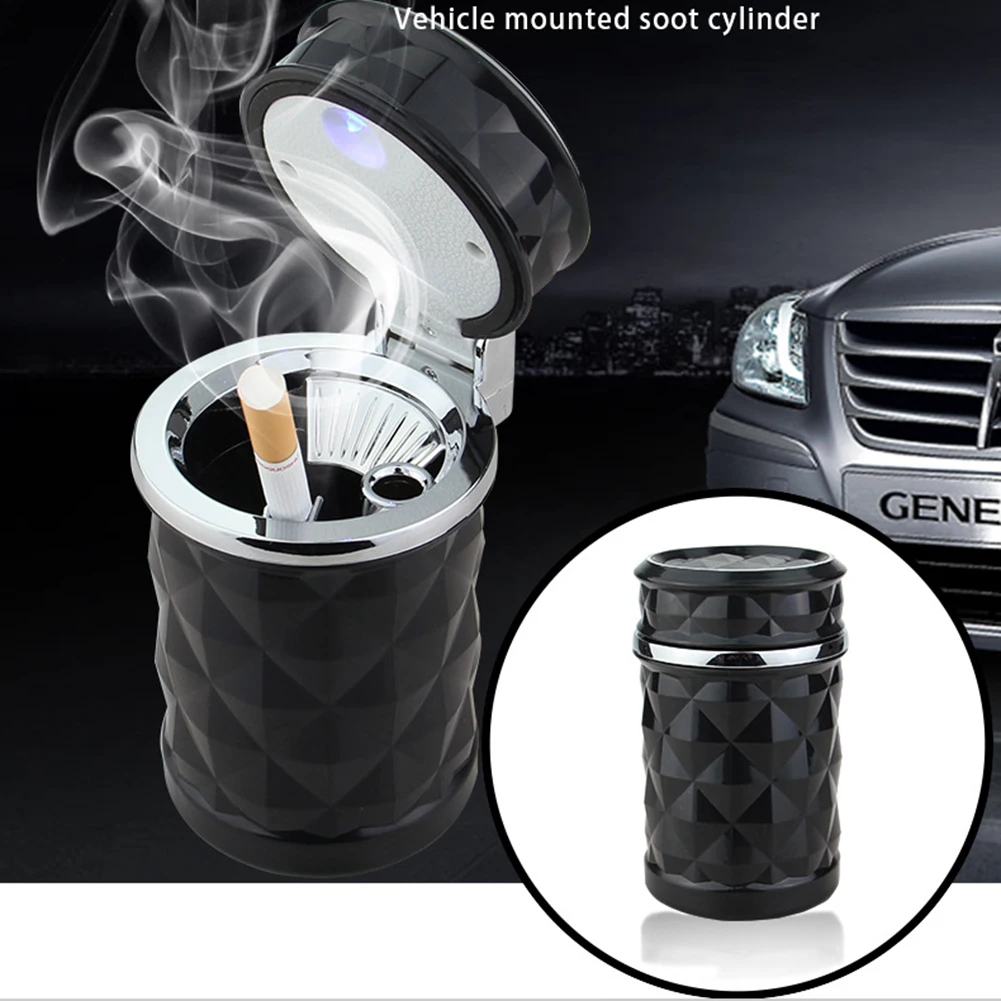 Car Tragbarer Auto Aschenbecher Cigarette Storage Box LED Fr 1/3/5/7Series