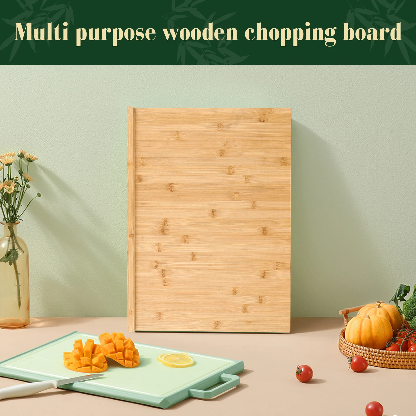 Over-the-Counter Pastry Board with Reverse Groove Kitchen Chopping Board 21.65x15.75 in Chopping Block Kitchen Supplies