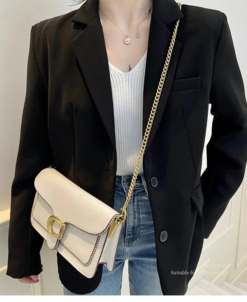 Goldene Splitter Tasche Kette Zubehör Metall Verlängerung Ketten Umhängetasche Gürtel Ersatz Schwarz Taschen Strap Für Frauen Tasche Zubehör – Detail 4