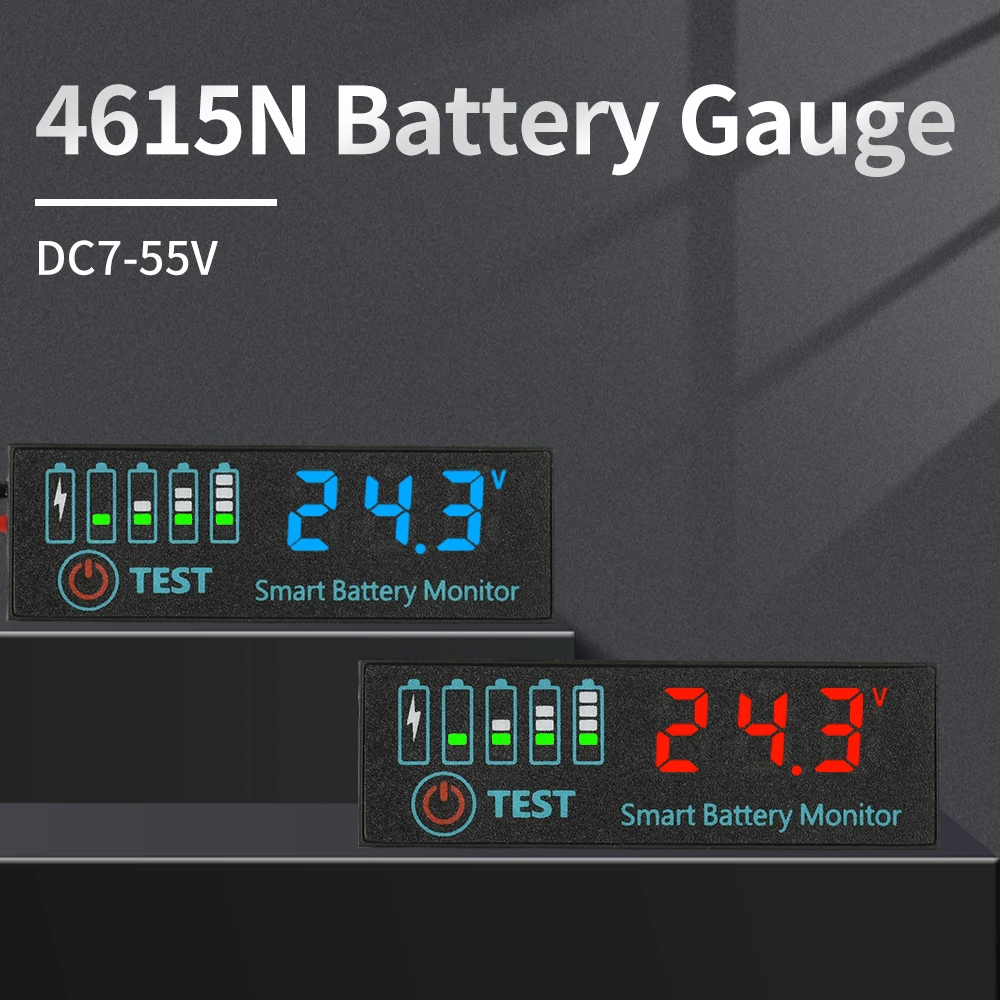 DC 7-55V Battery Power Tester LCD Display Voltage And Power indicator Acid/lithium Battery Universal Display Board