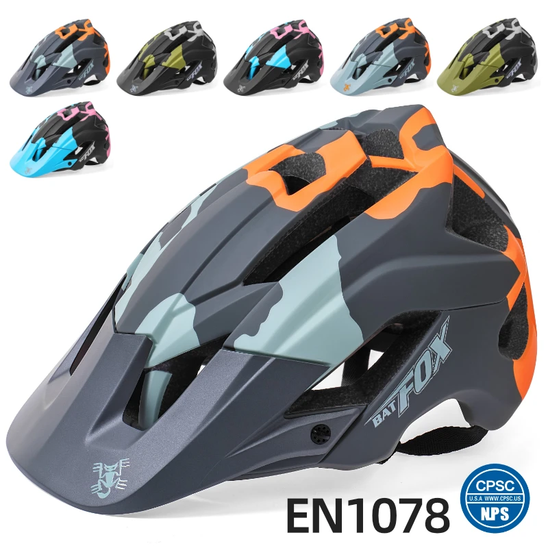 BATFOX-Capacete de Ciclismo Kask para Homens e Mulheres, Capacetes de Estrada, Segurança Esportiva, Mountain Bicycle, DH MTB