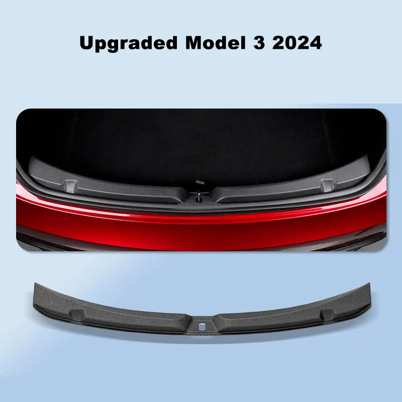 

Пороговая полоса багажника, резиновая защита для Tesla, обновленная модель 3 2024, порог двери, защитная полоса от царапин, Задняя накладка для груза