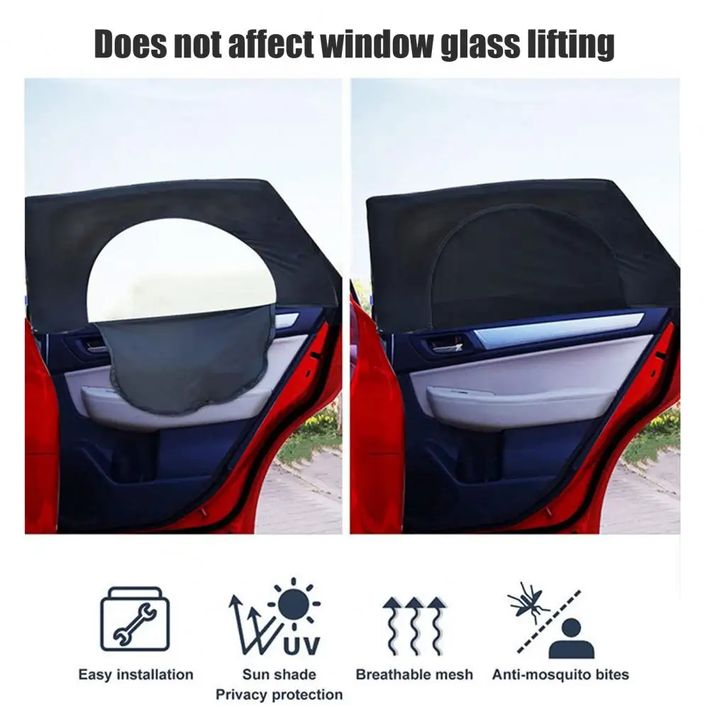 

Car Sun Visor Shade Adjustable Car Window Shade Breathable Nylon Mesh Car Window Shades 2 Pairs for Uv Protection Privacy While