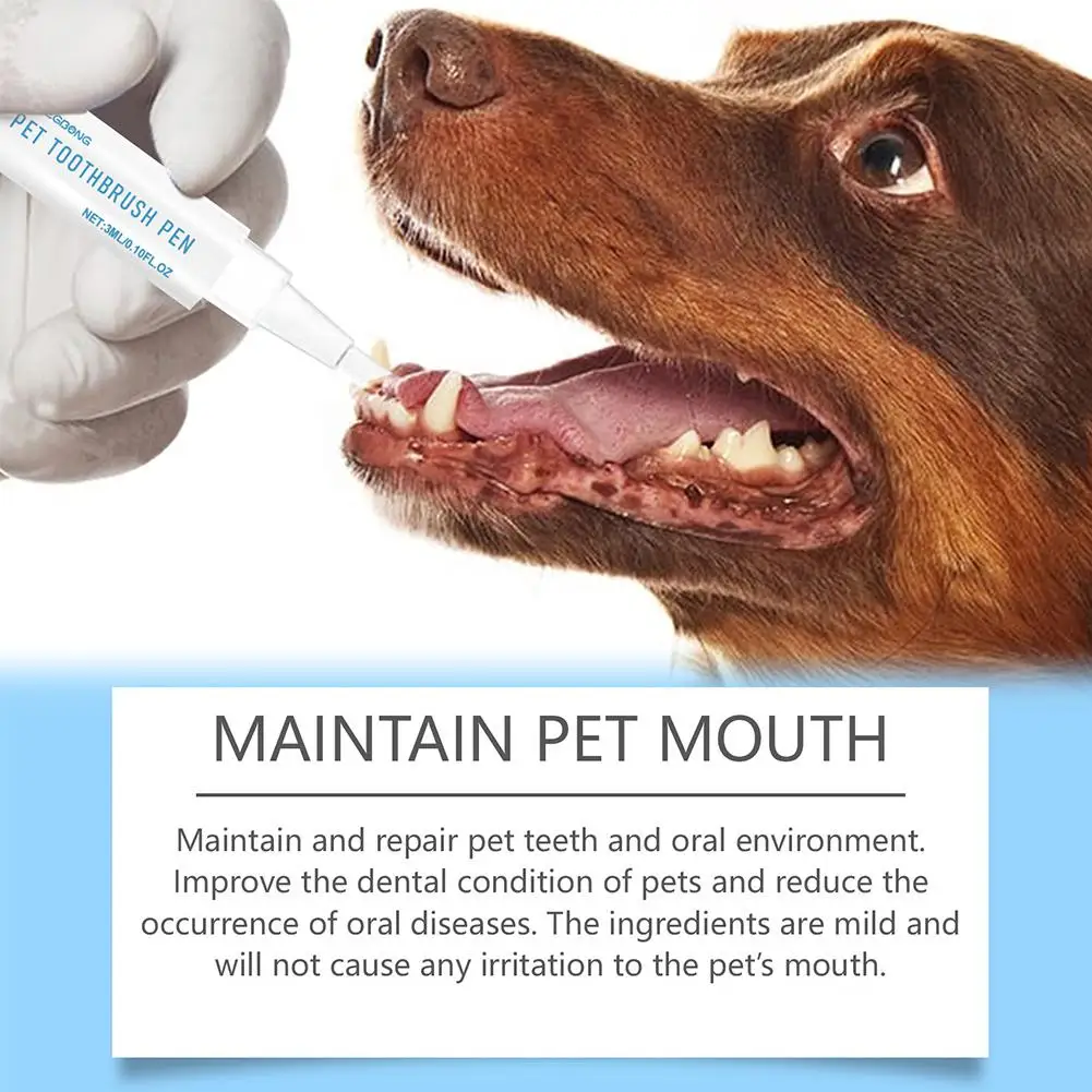Pet Dental Pen Dog Toothbrush Pen Fresh Breath Tooth Whitening Tartar Remover Cat Oral Care Beauty Teeth Cleaning Tools