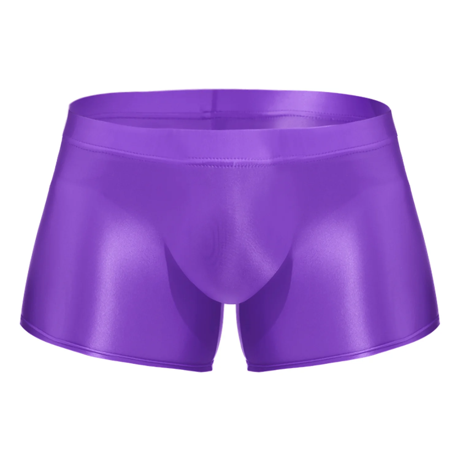 Men's Glossy See Through Underwear Briefs Sexy Plus Size Panties Low Waist Sheer Bottoms