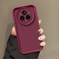 Matte Soft Silicone Pure Cover for Realme 14 ProPlus (LWine)