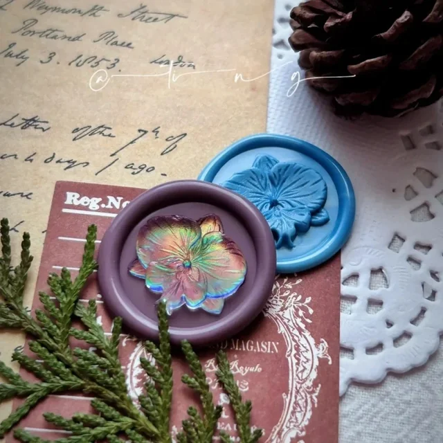 Fire Seal Stamp Head Solar Term Series Cake Butterfly Orchid Embossed Multi-Layer Copper Head Invitation Letter For Children'S H 2