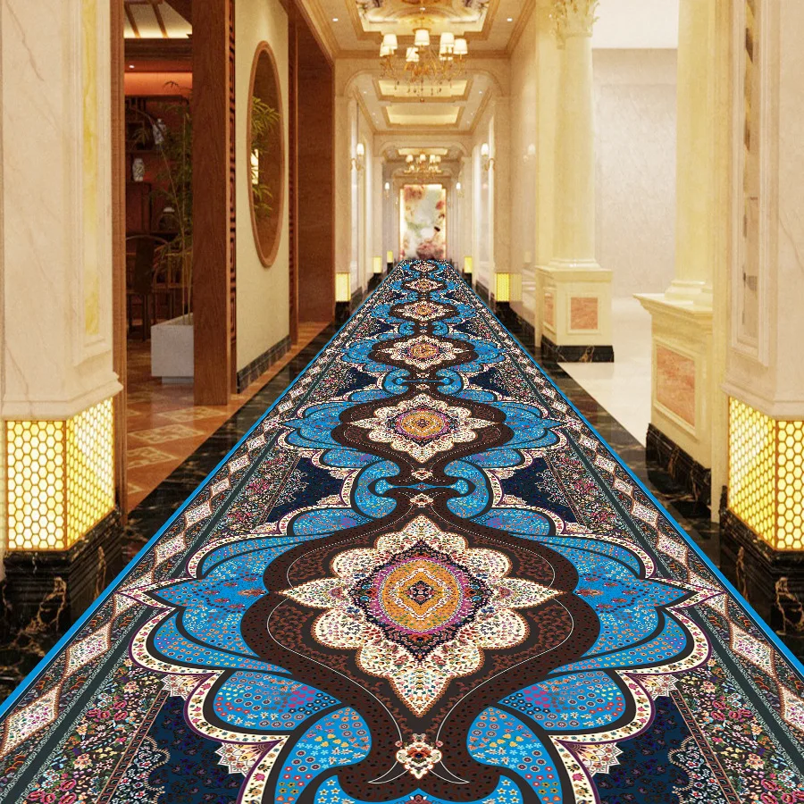 

3D three-dimensional printing carpet, hotel corridor carpet is covered with aisle carpet and household floor mat