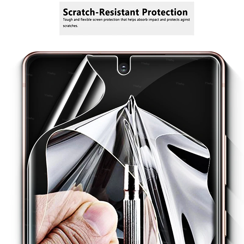 Premium 4-Pack Hydrogel Screen Protector Set - Soft TPU Film