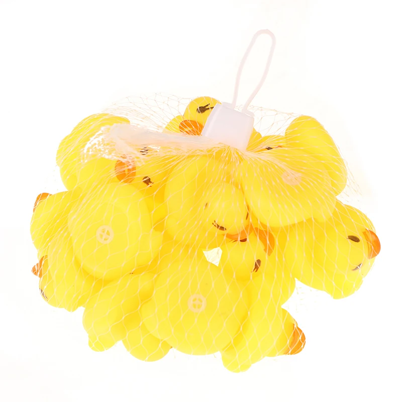 

20pcs/bag Rubber Yellow Duck Baby Shower Water Toys Children Gift Baby Bath Toys