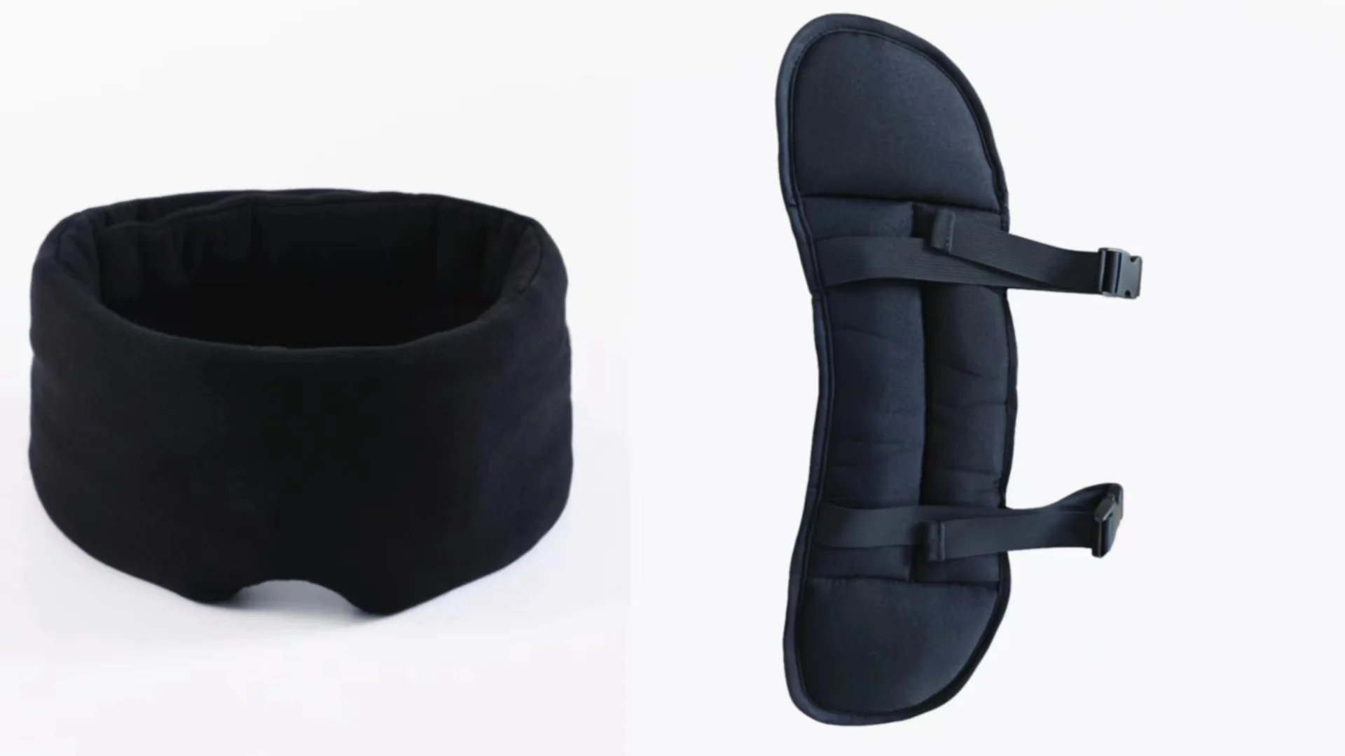Modal cotton zero pressure blackout 3D sleep eye mask neck pillow, blackout breathable travel neck pillow with eye mask 5