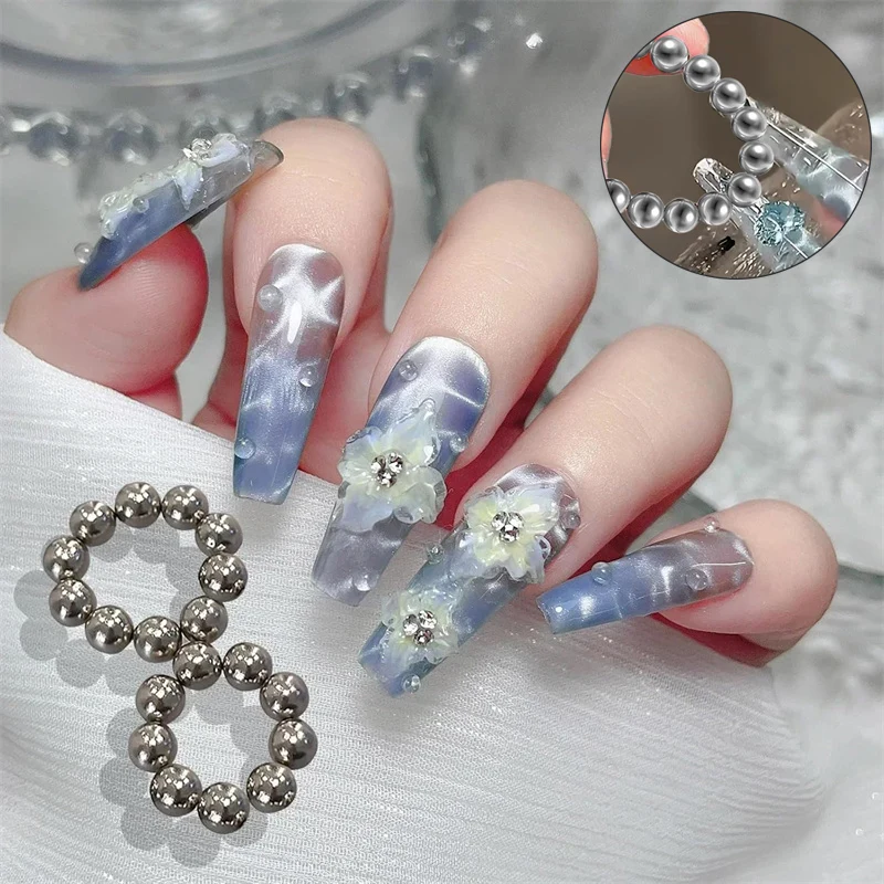 Nail Magnet Beads Cat Eye Gel Polish Magnetic Tools 40Pcs magnetic nail art tools cat eye nail tool magnetic nail tools magnetic nail pen