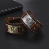 EUEAVAN Punk Death Skull Moth Genuine Wide Leather Bracelet Gothic Design Aesthetic Men Bangle Vintage Party Jewelry Accessories 1