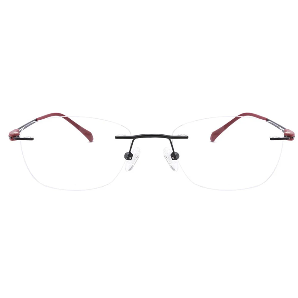 

Minimalist Business Style Pure Titanium Frameless Round Optical Frame Custom Photochromic Myopia Reading Glasses Prescription