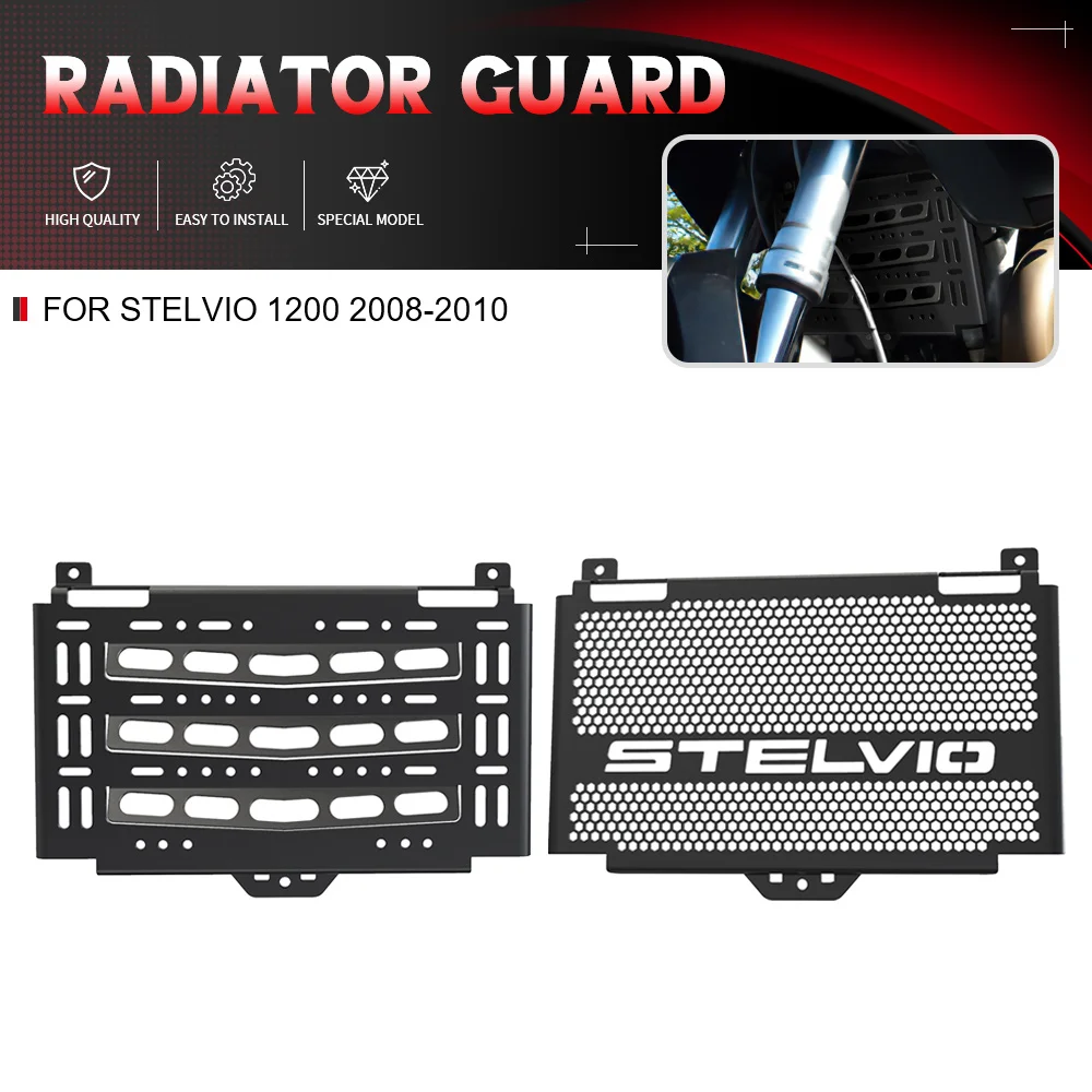 

Motorcycle Accessories Stelvio1200 Radiator Guard Grille Oil Cooler Cover Protection For Moto Guzzi Stelvio 1200 2008 2009 2010