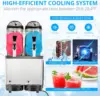 Commercial Slushy Machine 24L, 6.4 Gals Margarita Machine, 500W Frozen Drink Machine, Food-Grade PC Tanks & Stainless Steel 3