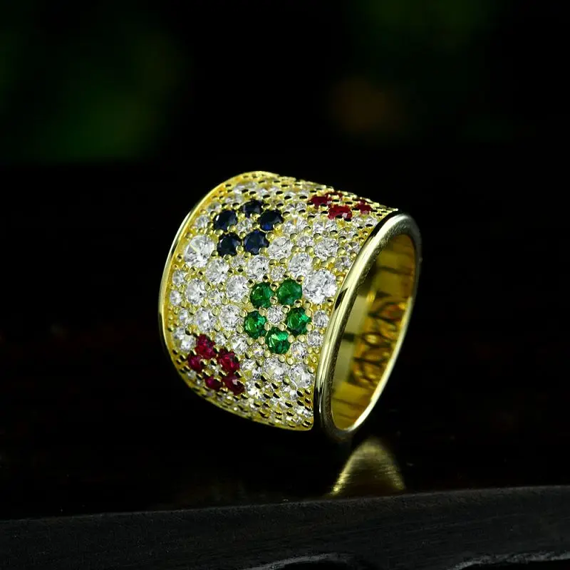 

Изящные Ювелирные изделия, серебряные кольца в виде цветка, синтетический драгоценный камень, кольца с бриллиантами из высокоуглеродистого камня, свадебное кольцо