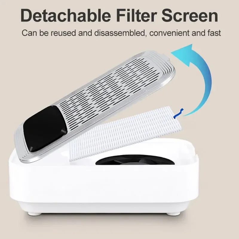 Nail vacuum cleaner 80W Professional Nail Vacuum Cleaner Polishing Gel Pedicure Rechargeable Vacuum Cleaner with Removable Filter Nail Salon Tools