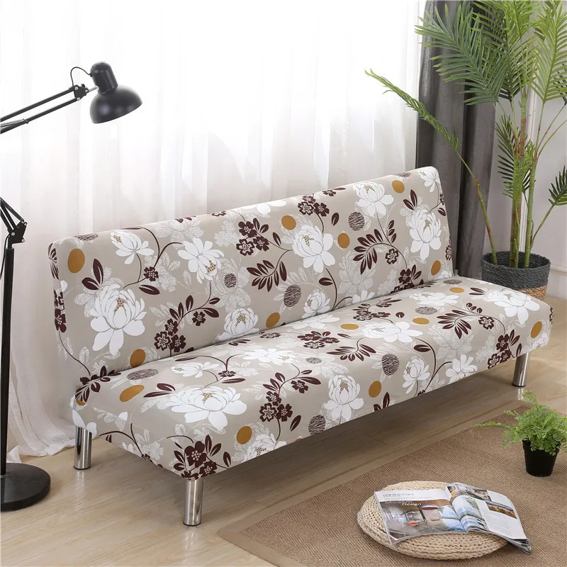 thumbnail image 1 of Funda elástica para sofá cama con diseño floral, sin reposabrazos, con todo incluido, antiarañazos, para sofá de 3 plazas, para sala de estar, 1 of 5