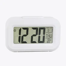  Digital Calendar Temperature LED Digital Alarm Clock with Blue Back light Electronic Calendar Thermometer Led Clock With Time 