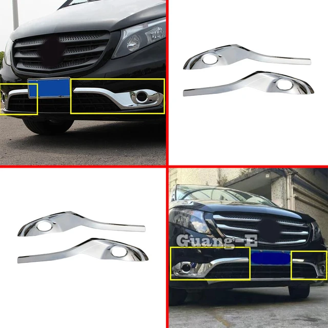 Auto Front Nebel Licht Lampe Rahmen Stoßstange ABS Chrome Abdeckung Trim  Stick Augenbraue Für Benz Vito W447 2016 2017 2018 2019 2020 2021 2022 -  AliExpress