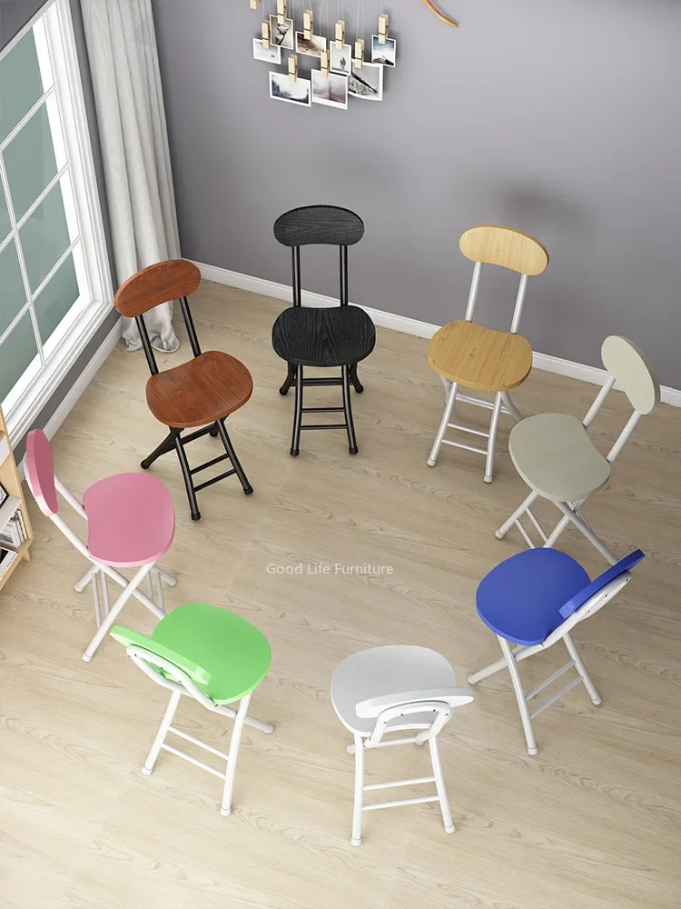 Folding Chair Portable Dining Chair Lounge Adult Home Stool High Stool Outdoor Folding