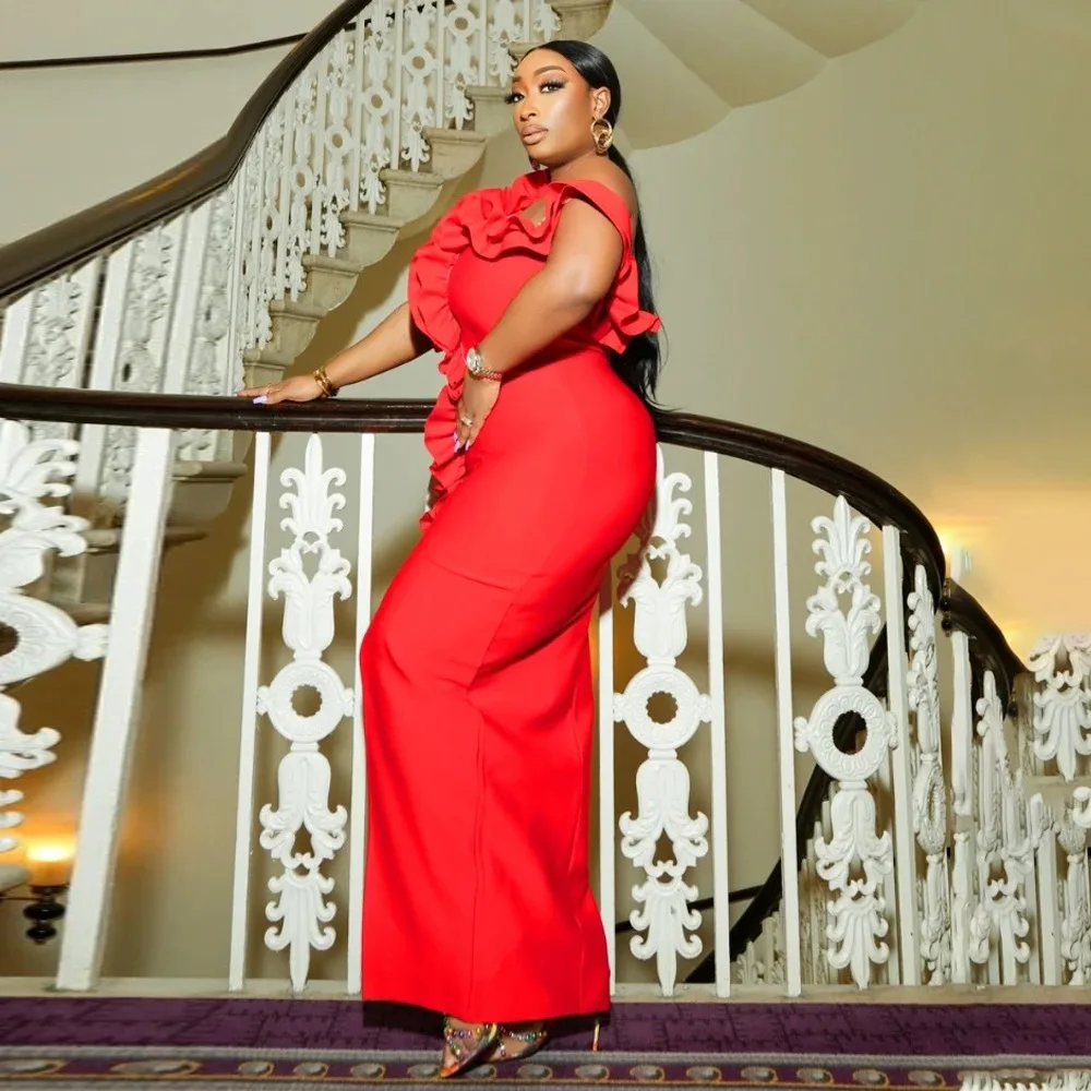 فستان سهرة طويل حرير فاخر