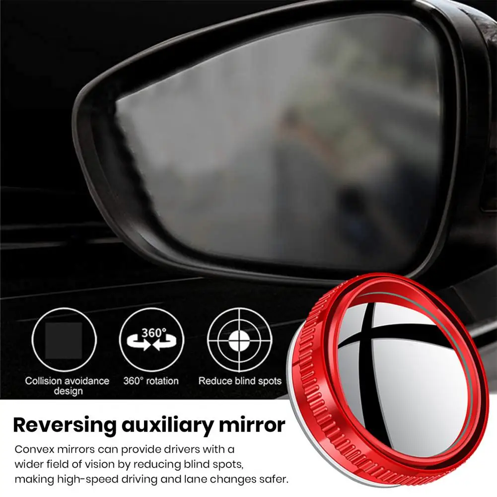 

Зеркало с изогнутой рамкой из стекла высокой четкости, Универсальное Автомобильное Зеркало для слепых зон, набор с вращающейся на 360 ° чашкой на присоске, супер стекло для внедорожника