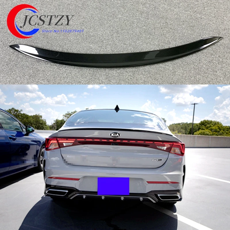 

For Kia Optima K5 GT 2020 2021 K5 DL3 Spoiler ABS Plastic Gloosy Black Rear Trunk Lip Spoiler Car Tail Wing Decoration
