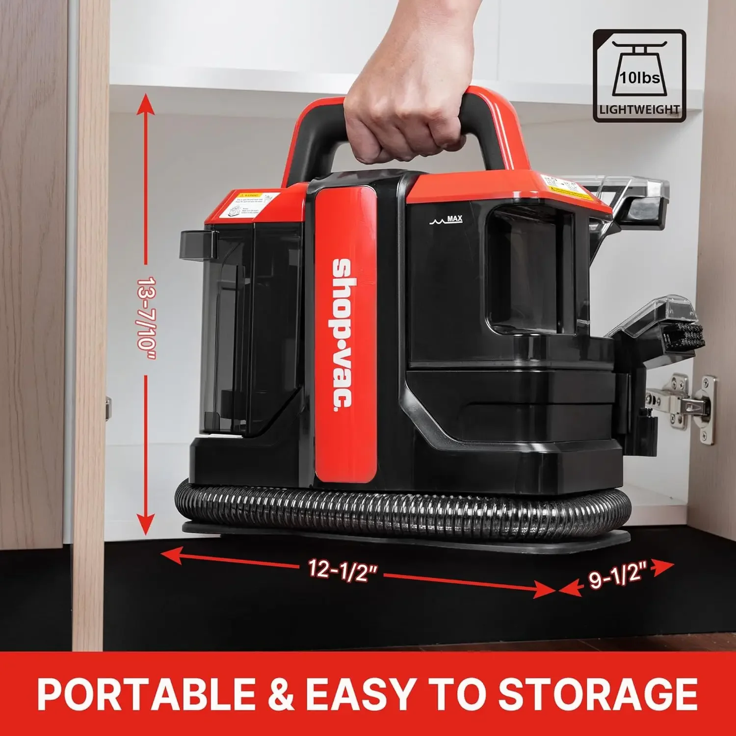 Portable Carpet and Upholstery Cleaner Machine, Powerful Spot Cleaner for Pet Stains, Sofa, Rug, Mattress, Curtain and 4