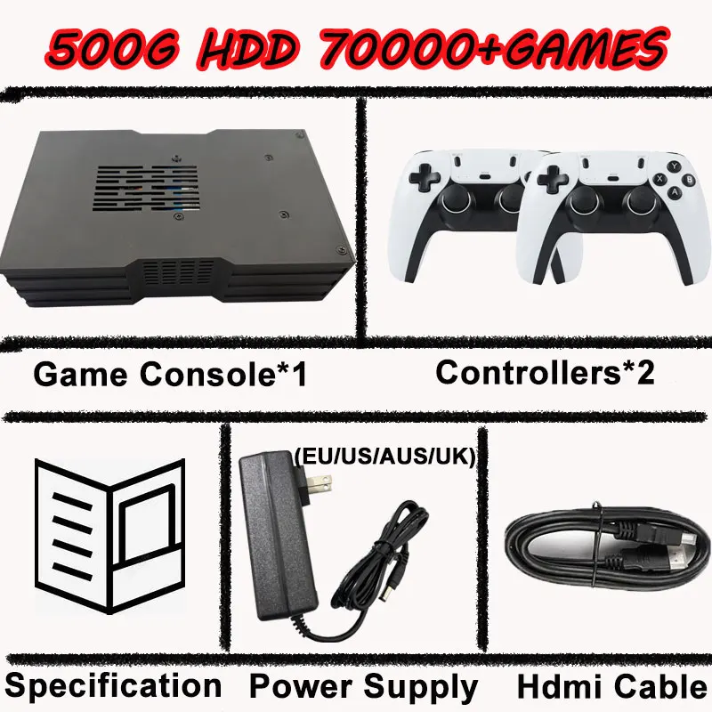 Super Game Console x king 500G Gaming SSD Batocera 3865U