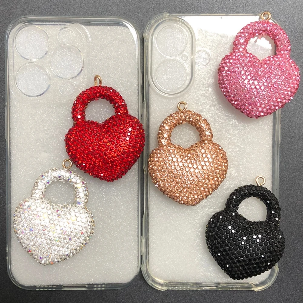 1개 여름 화려한 반짝이 풀 라인스톤 십자가 3D 참 장식 DIY 공예품 쥬얼리 액세서리 펜던트 용품 폰케이스 장식