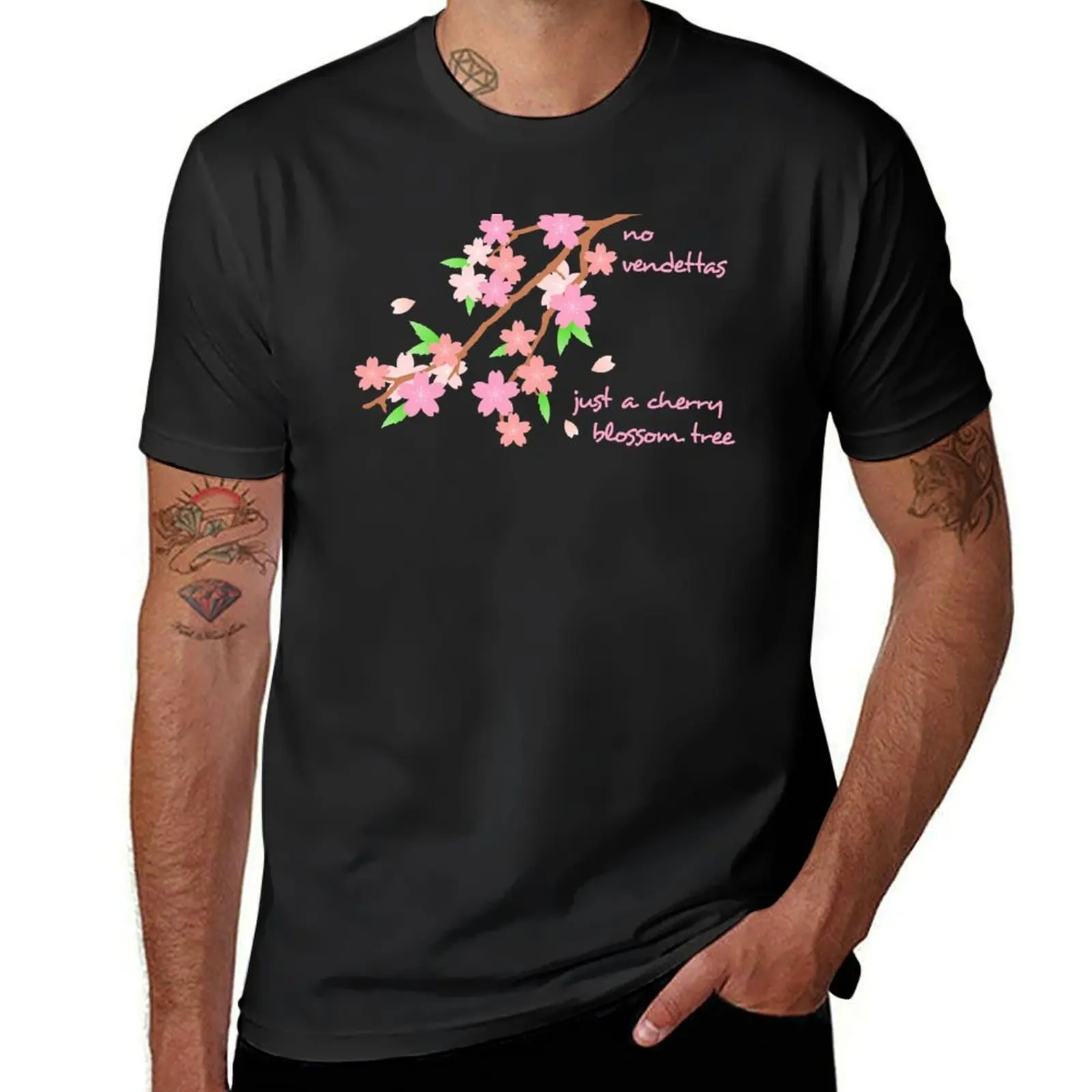 Mandic Street Preachers - No Vendettas, Just A Cherry Blossom Tree T-Shirt Camicetta Funnys Magliette Vintage Da Uomo