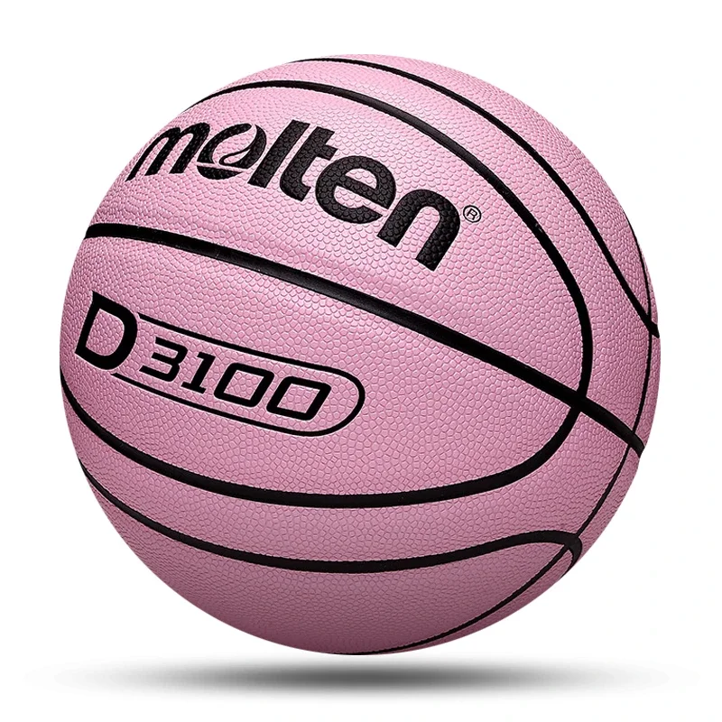 Molten Basketball Ball Official Size 7 Pink Basketball D3100 Soft Wear-resistant PU Outdoor Indoor Training Game Men ﻿