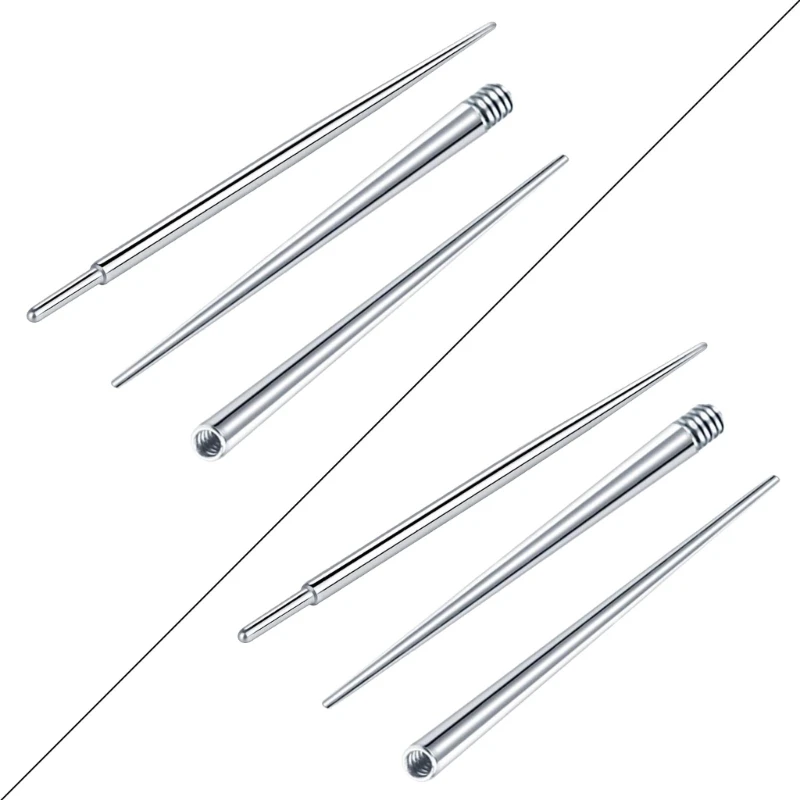 3Pcs/Set Versatile Piercing Assistant Tool Stainless Steel Insertion Taper for Belly Button Tongue Piercing Change Tool ear piercing tool piercing tool