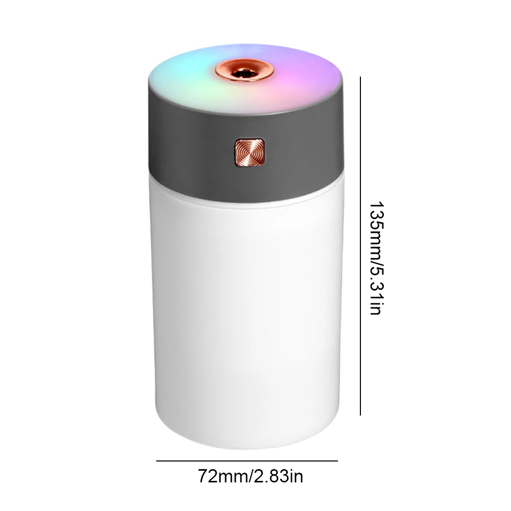 아로마 미스트 메이커 휴대용 자동차 가습기, USB 전원, 2 기어 (회색), 300ml