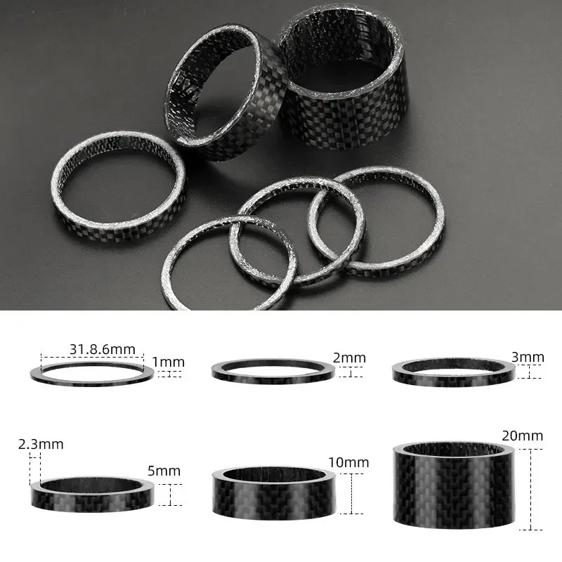 HESHUYAN Carbon Spacer 31,8mm - MTB Lenker Höhenverstellung Unterlegscheiben