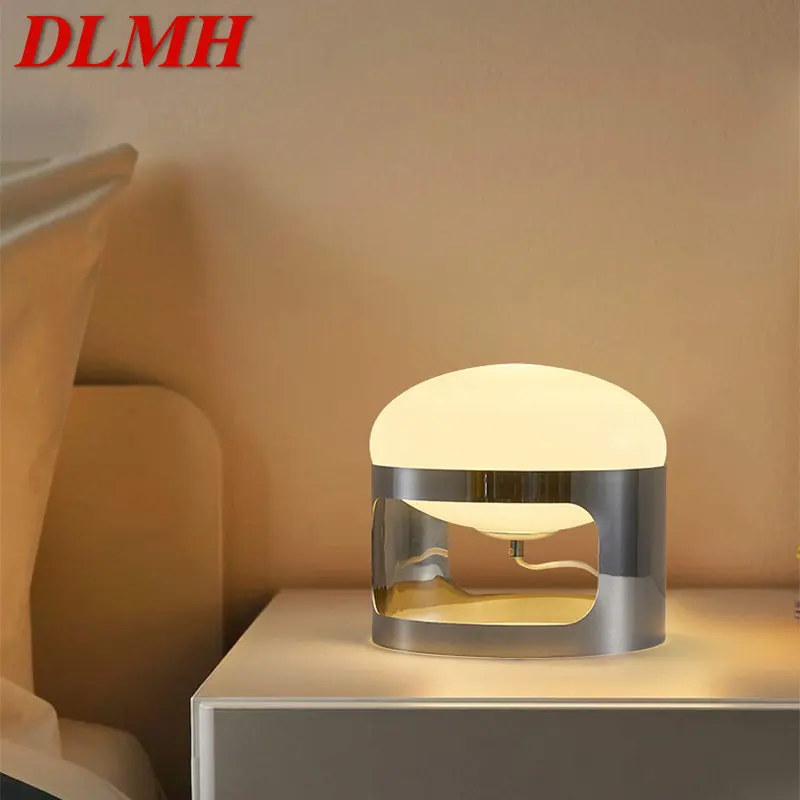 

DLMH Nordic Glass Table Lamp LED Creative Simplicity Bedside Desk Light for Home Living Bedroom Decor