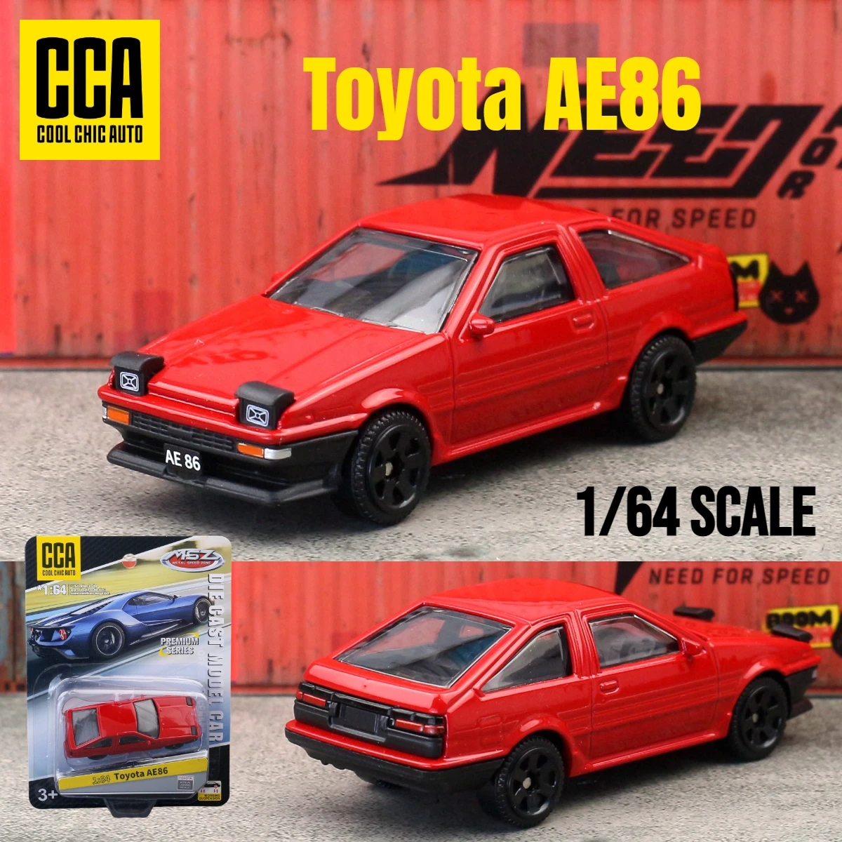 1/64 Toyota AE86 Toy Car Model CCA MSZ 1:64 Diecast Vehicle