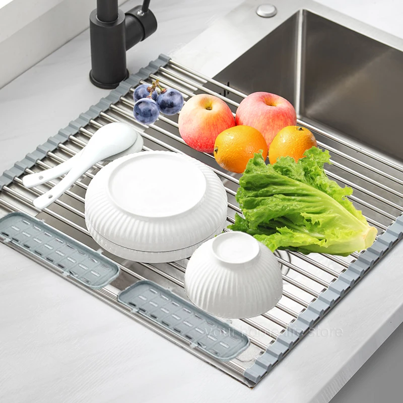 Drain Tray Sink Drying Rack Dish Drainer Double-layer Dish Dryer Worktop  Kitchen Cup Drying Trays Fruit Tea Tray Kitchen Drainin - AliExpress