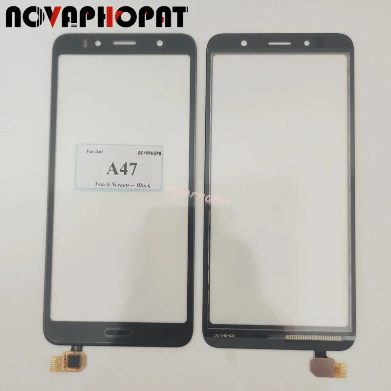 

Novaphopat Tested Black Sensor For Itel A47 Touch Screen Digitizer Front Glass Lens Panel Screen Replacement