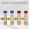 Adaptador de válvula de seguridad de aire acondicionado, herramienta de refrigeración R410A R22, adaptador de cobre de carga de refrigeración con 1/4"
