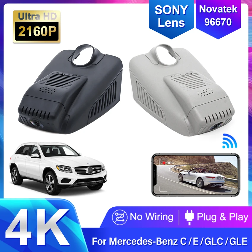 

4K Car Video Recorder Wifi DVR Dash Cam For Mercedes-Benz C Class w205 s205 GLC x253 CLS w219 E Class w212 w213 C E glc 200 220d
