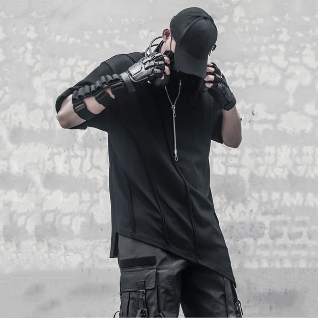 Men's Irregular Tactical Cargo T Shirt 2
