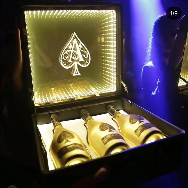 Champagne Bottle Display Racks LED Cabinet LED Case
