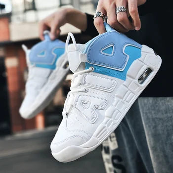 New Large-sized High-top Men's Shoes, Lightweight and Anti-slip Air Cushioned Sports Running Shoes, Casual Basketball Shoes 1