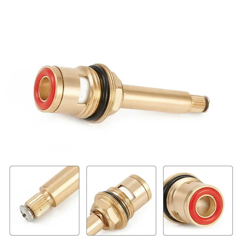 Shower Bath Tap Valve Cartridge Quarter Turn Flow Long Tall Stem Insert 20 1/2" Bronze Hot Water Valve Core faucet valve faucet cartridge
