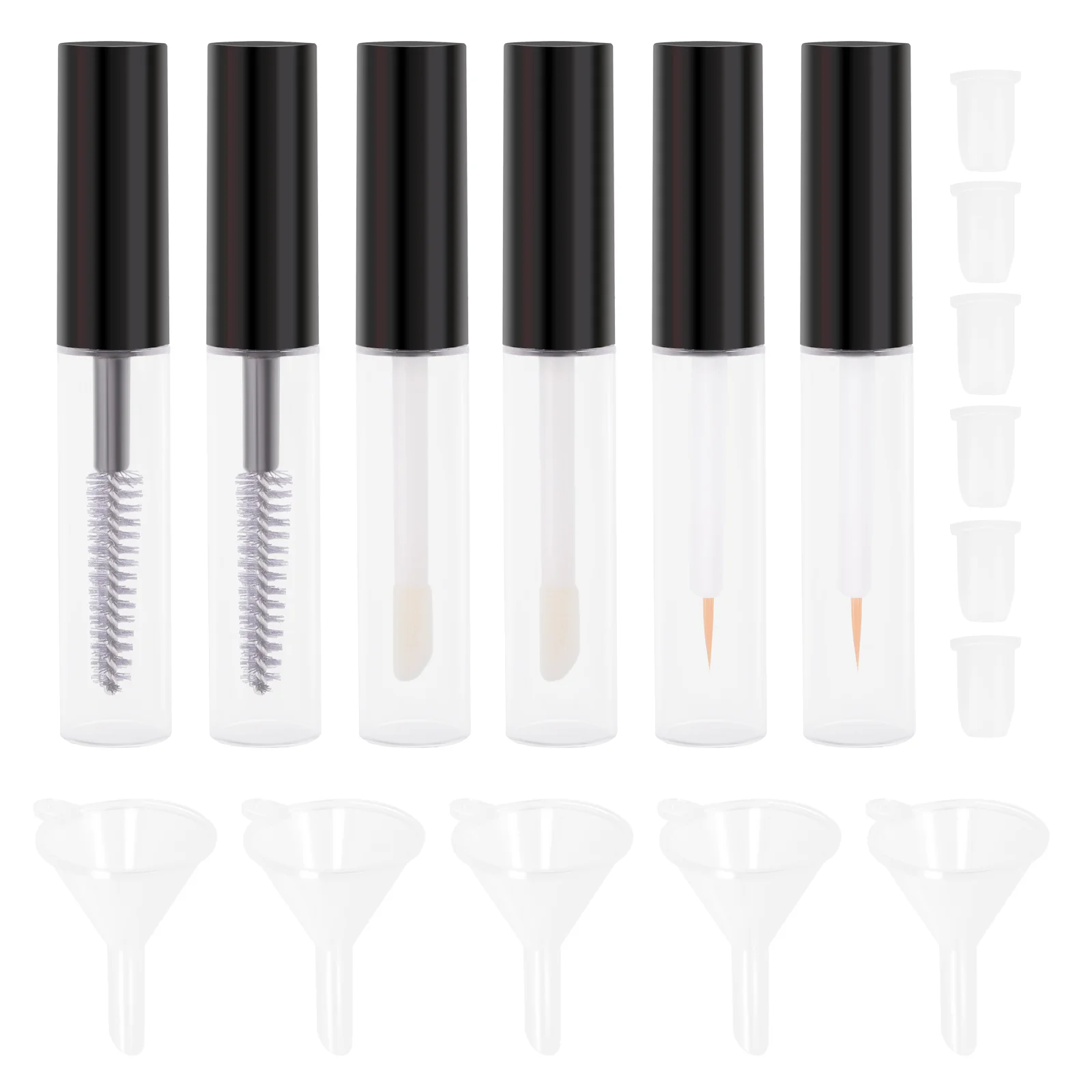 

Lip Gloss Tubes with Wand Mascara Wands Containers Empty Lash Bottle Liquid Eyeliner