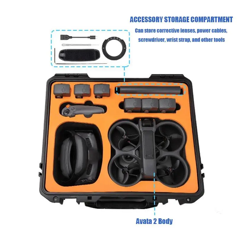 รูปสินค้า กระเป๋าโดรนกันน้ำกันกระแทก DJI Avata 2 ความปลอดภัยสูง