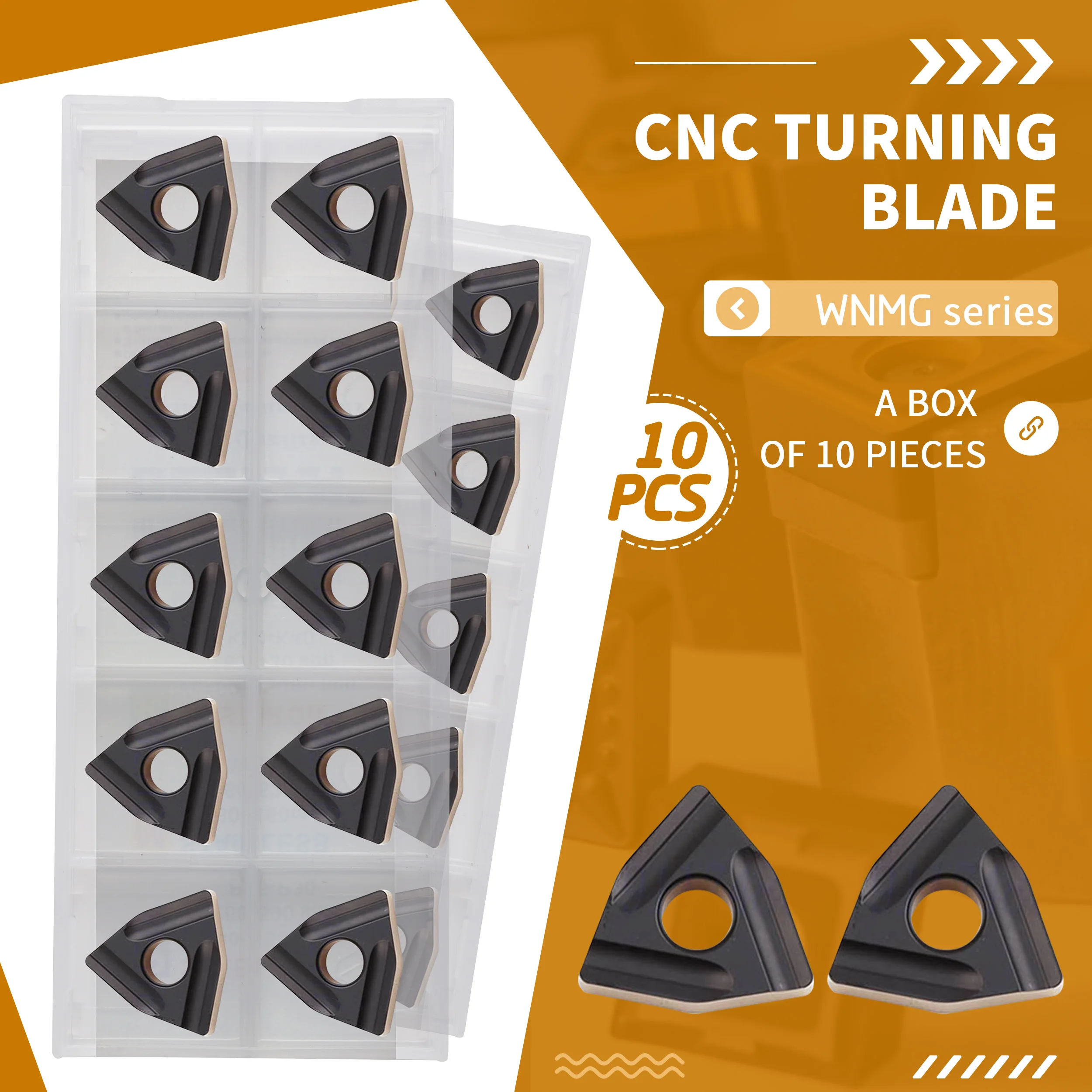 

WNMG080404R-S NK3230 WNMG080404L WNMG080408R WNMG080408L-S CNC Lathe Turning Tools Carbide Insert Twocolor Coating Cutting Blade